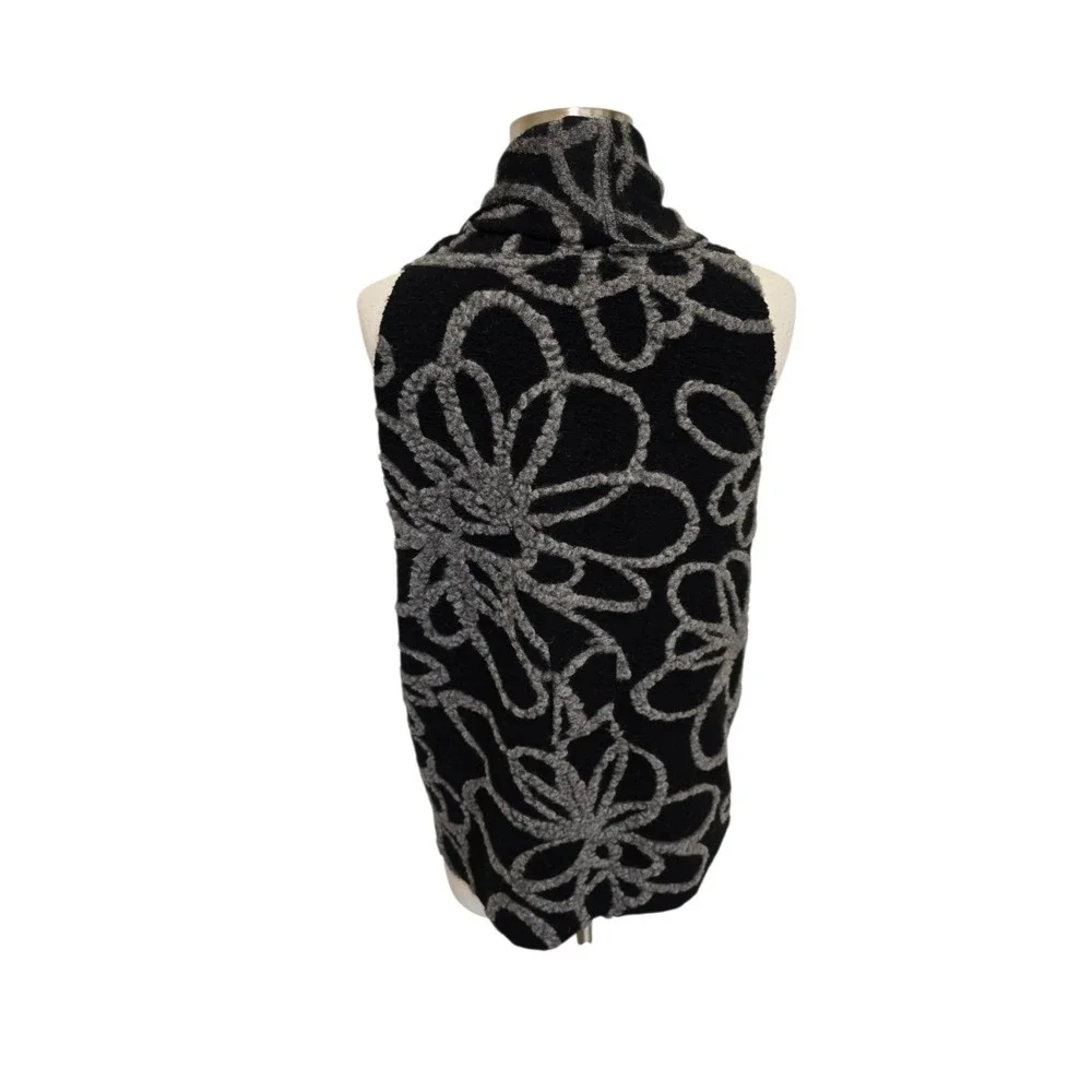 Bryn Walker Womens Open Front Vest Size Medium Black Felted Wool